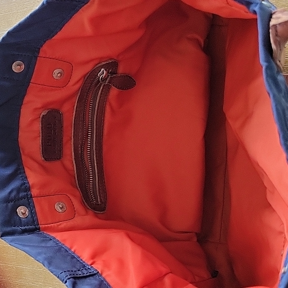 GORGEOUS  VINTAGE POLO RALPH LAUREN LARGE SHOULDER BAG - Picture 10 of 16